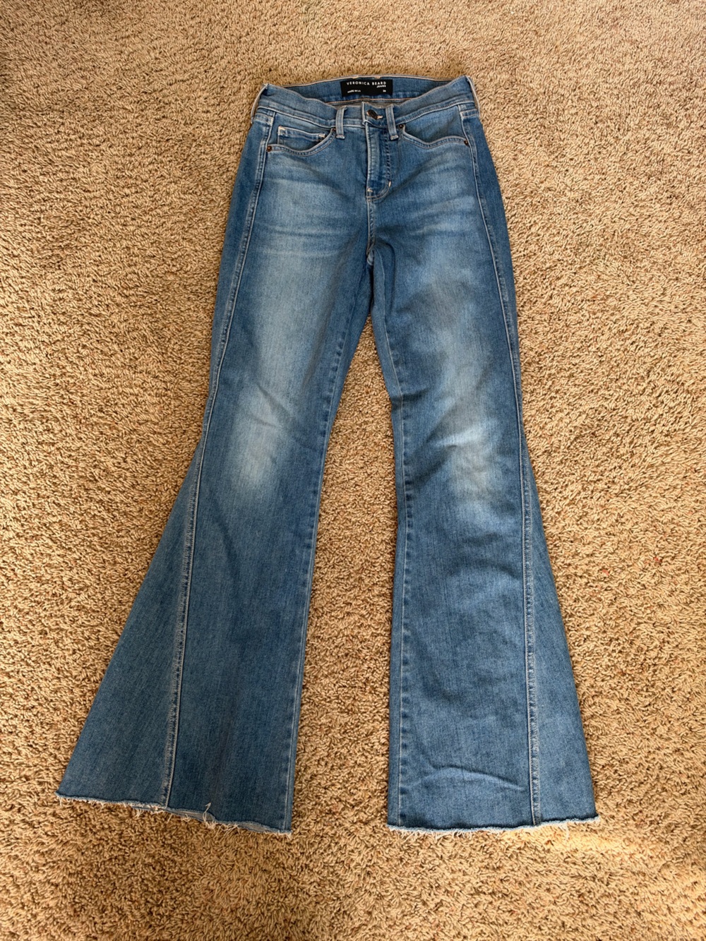 Veronica Beard Blue Flare Jeans - Wide Leg